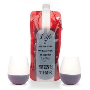 Trinken Unbreakable Wine Kit - Bottle and Two Cups